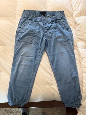 Hatch Maternity Size 1 Light Wash Elastic Waist Jogger Jeans